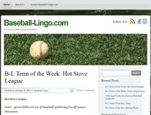 Tablet Screenshot of baseball-lingo.com